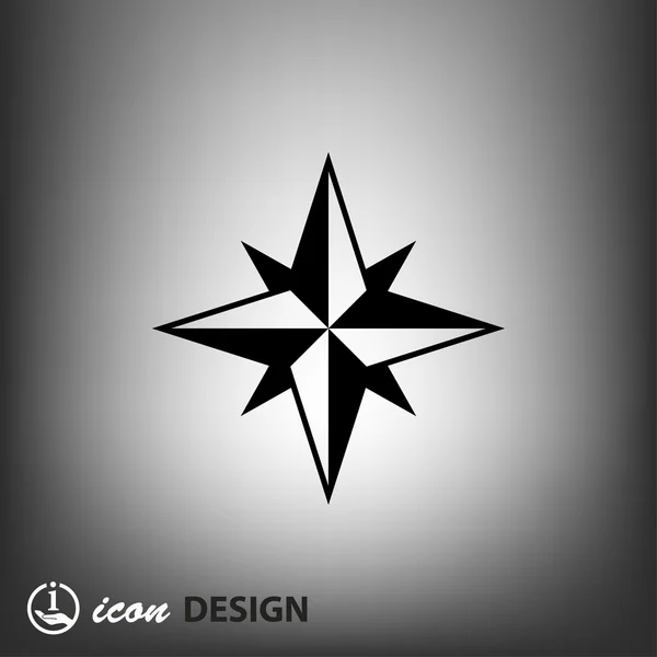 Abstract pictograph of compass. — Stock Vector