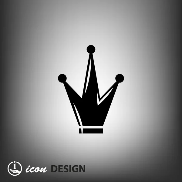 Pictografía del icono del concepto de corona — Vector de stock