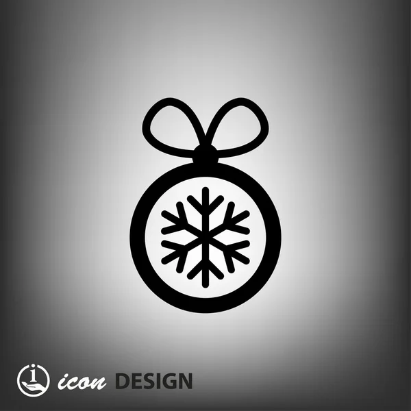 Pictograph of christmas ball concept icon — Stock Vector