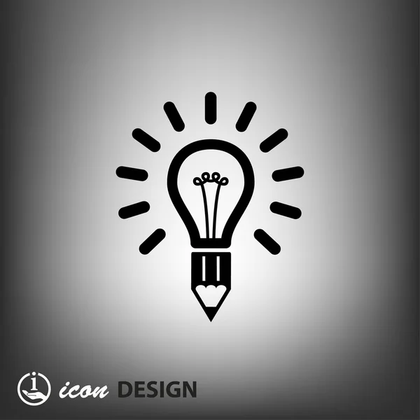 Pictograph of light bulb concept icon — Stock Vector