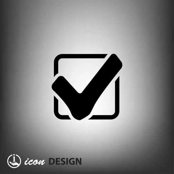 Pictografía del icono del concepto de marca de verificación — Vector de stock