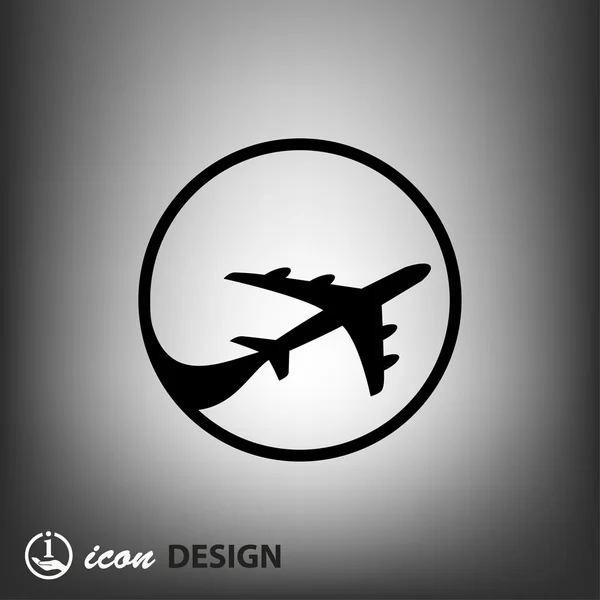 Abstract pictograph of airplane — Stock Vector