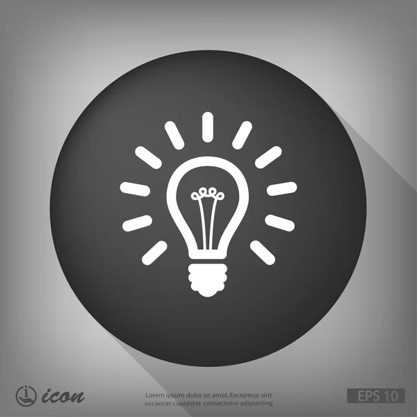 Pictograph of light bulb concept icon — Stock Vector