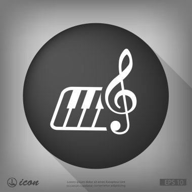 Müzik tuşu ve klavye soyut resim