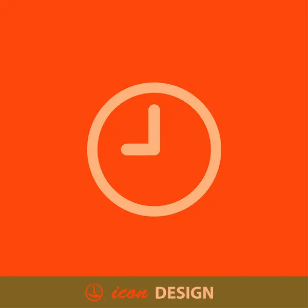 Abstract pictograph  of  clock — Stock Vector