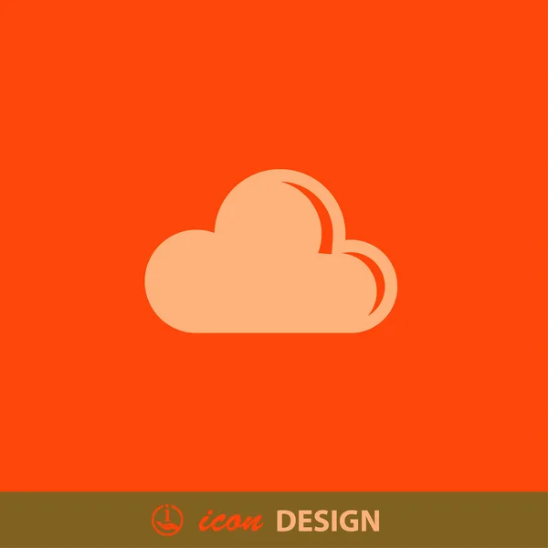 Pictogramme abstrait du nuage — Image vectorielle