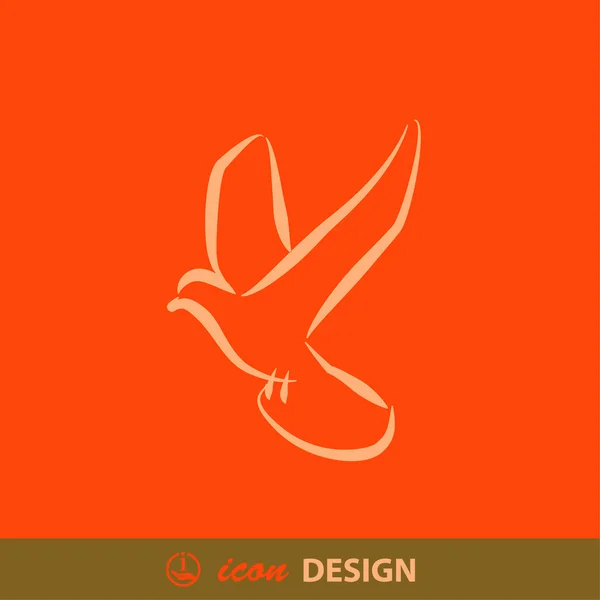 Abstraktní symbol ptáka — Stockový vektor