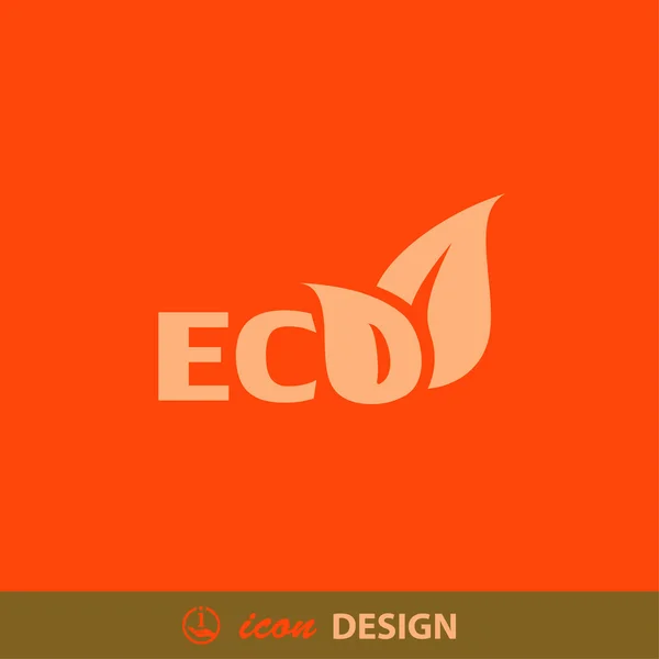 Abstraktní ikona Eco — Stockový vektor