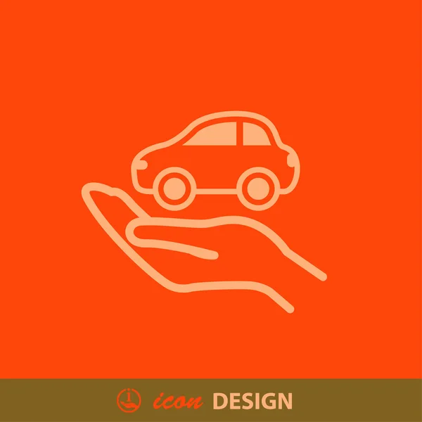 Abstracte pictograph van auto — Stockvector