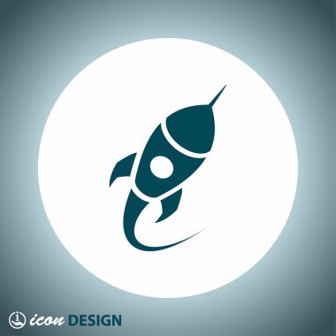soyut roket simgesi