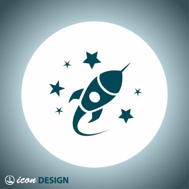 soyut roket simgesi