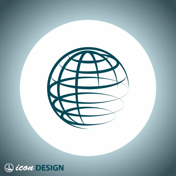 Abstract pictograph of globe — Stock Vector