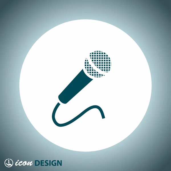 Icône abstraite de microphone — Image vectorielle