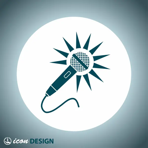 Abstract microphone icon — Stock Vector