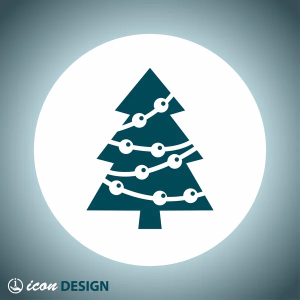 Resumo pictograma da árvore de natal — Vetor de Stock