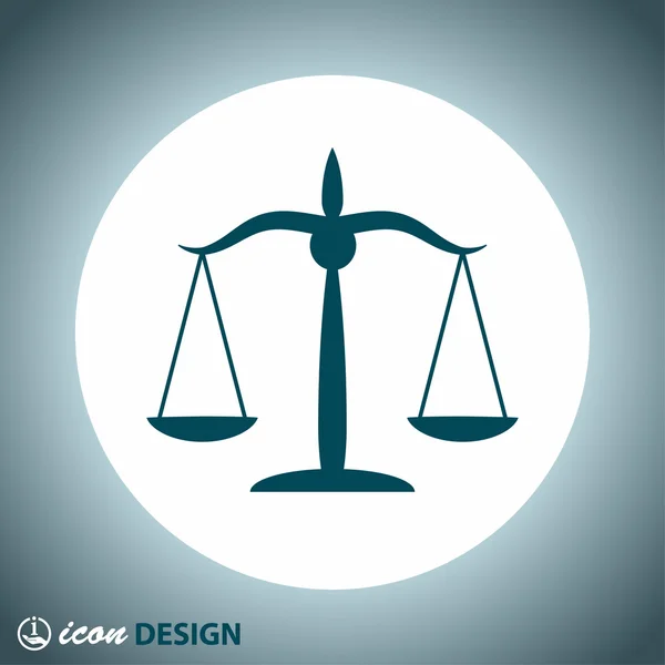 Resumo pictograma das escalas de justiça —  Vetores de Stock