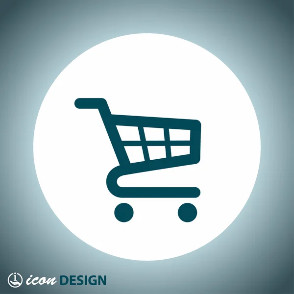 Abstract pictograph of shopping cart — Stock Vector