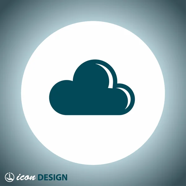 Abstract pictograph of cloud — Stock Vector