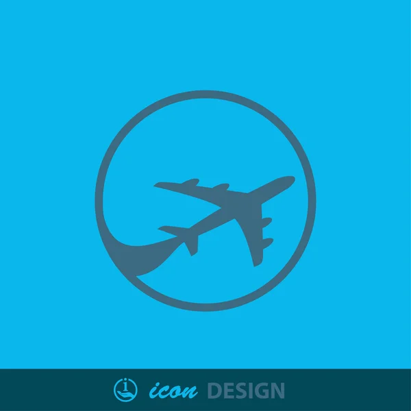 Abstraktní ikona letadla — Stockový vektor