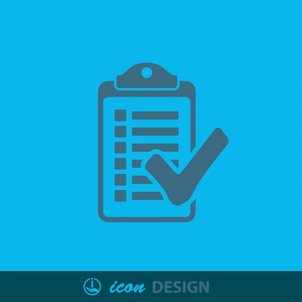Pictograma do ícone do conceito da lista de verificação — Vetor de Stock