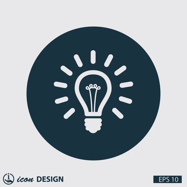 Pictograma do ícone conceito lâmpada —  Vetores de Stock
