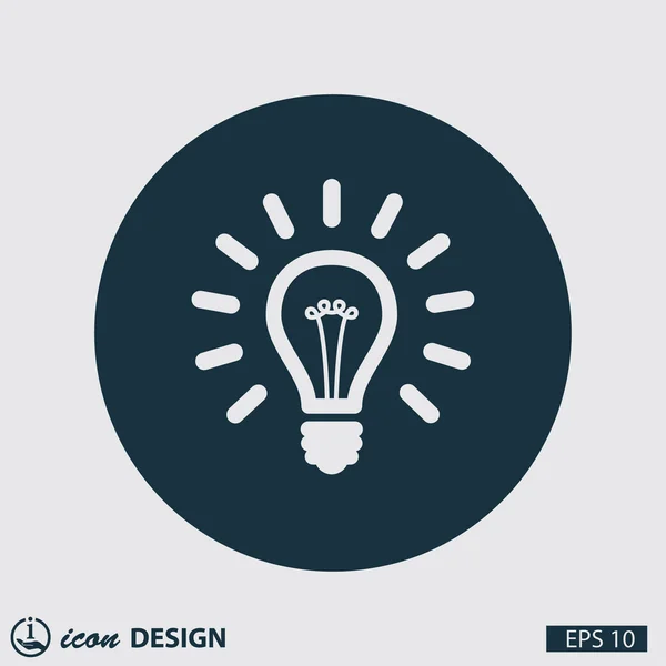 Pictografía del icono del concepto de bombilla — Archivo Imágenes Vectoriales