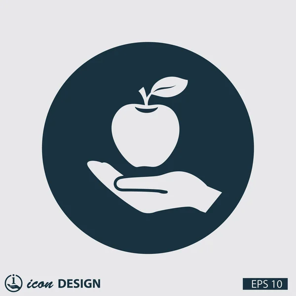 Pictograph av apple concept-ikonen — Stock vektor