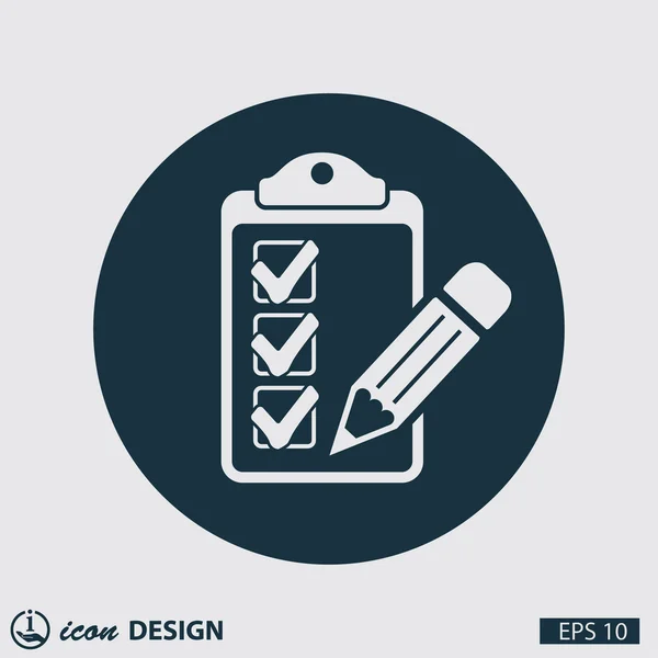 Pictogramme de l'icône conceptuelle de la liste de vérification — Image vectorielle