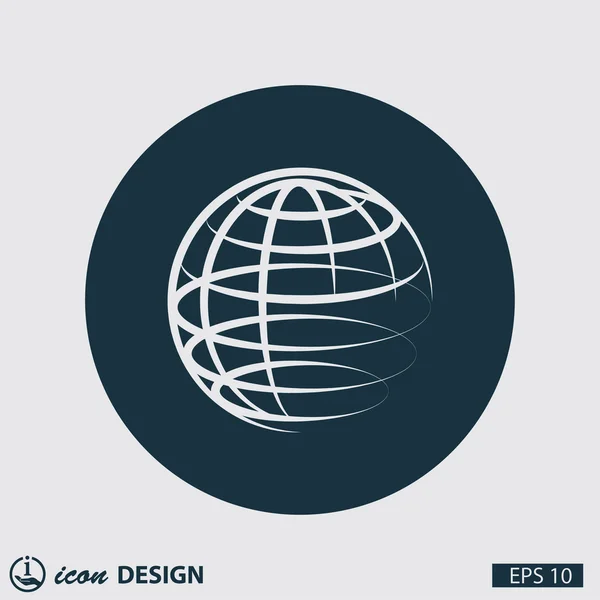 Resumo pictograma do globo —  Vetores de Stock