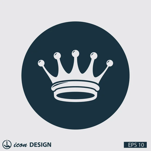 Pittografia dell'icona del concetto di corona — Vettoriale Stock