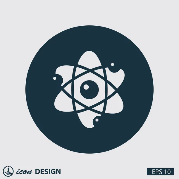 Abstract pictograph of atom — Stock Vector