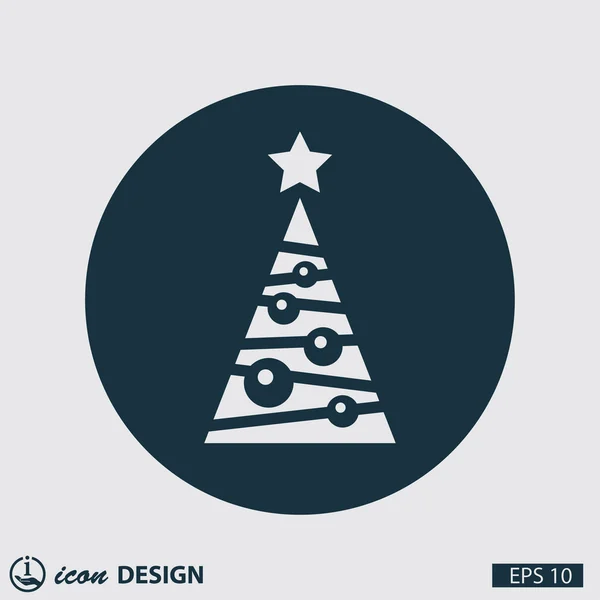 Pictografía del árbol de Navidad — Vector de stock