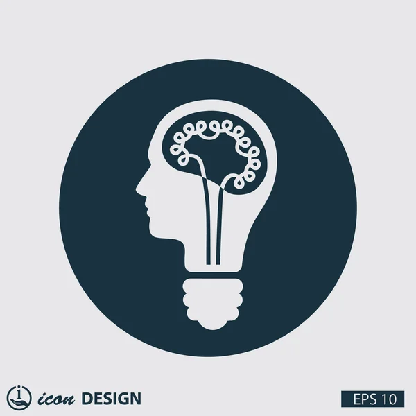 Пиктограф концепции лампочки — стоковый вектор