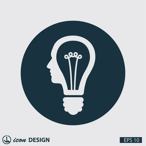 Pictograph av glödlampa koncept — Stock vektor