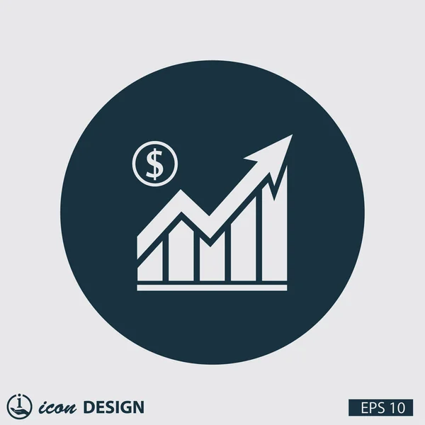 Resumo pictograma do gráfico — Vetor de Stock