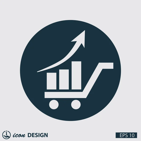 Abstraktes Piktogramm der Graphik — Stockvektor