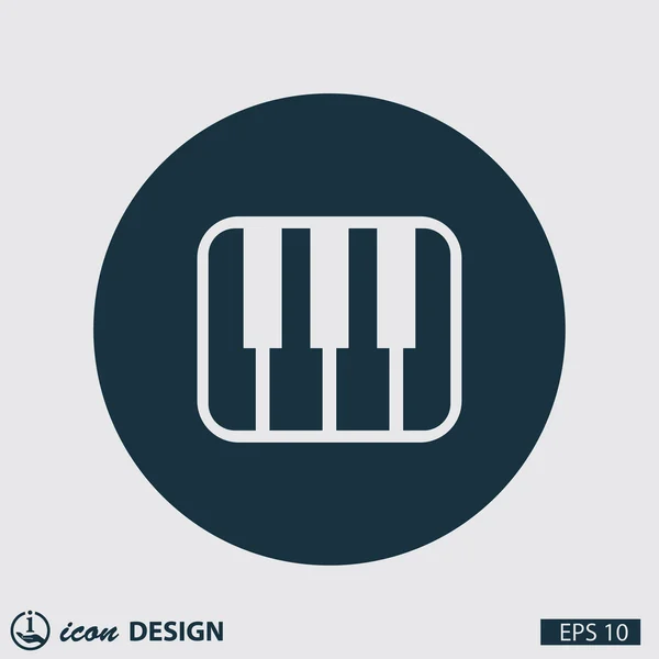 संगीत कीबोर्ड अवधारणा प्रतीक का चित्र — स्टॉक वेक्टर