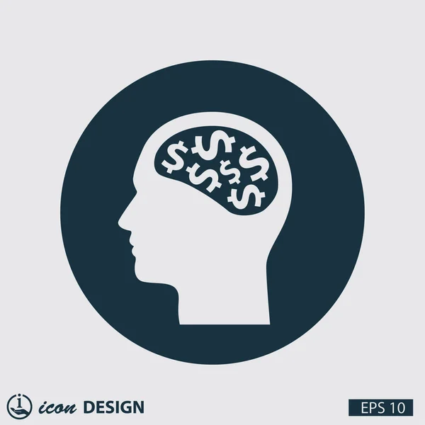 Pictograph av pengar konceptet ikonen — Stock vektor