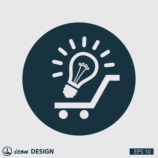 Pictograph of light bulb concept icon — Stock Vector