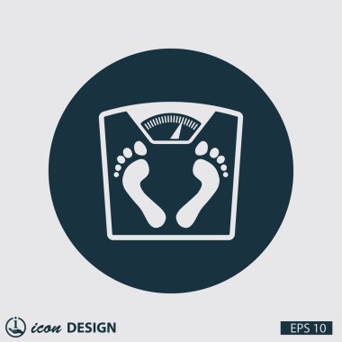 Banyo Baskülü ayak izleri simgesiyle resim