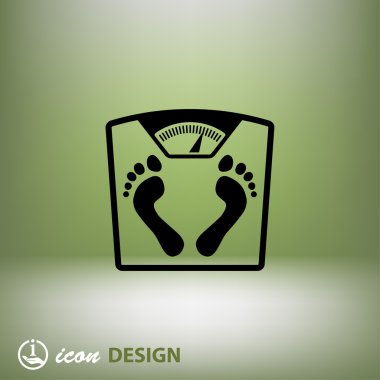 Banyo Baskülü ayak izleri simgesiyle resim