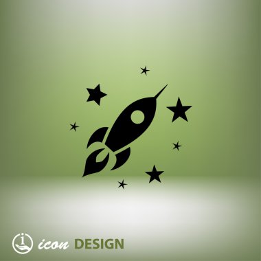 soyut roket simgesi.
