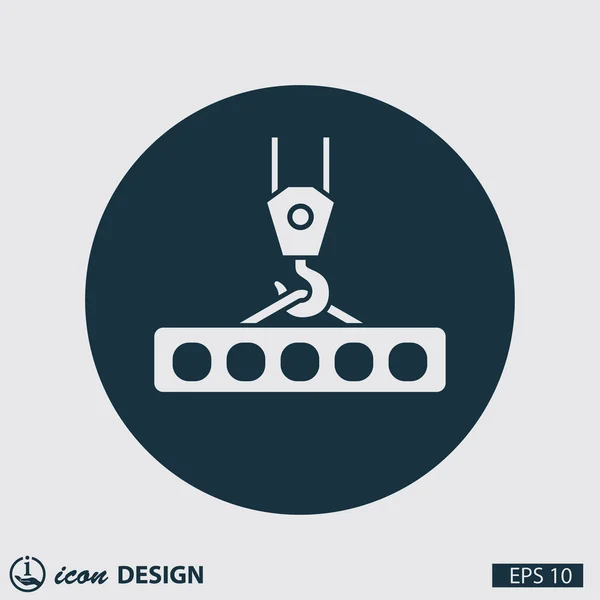 起重机吊钩的象形文 — 图库矢量图片