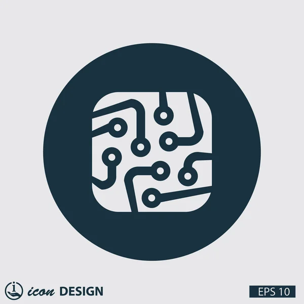 Pictograph van circuit board — Stockvector