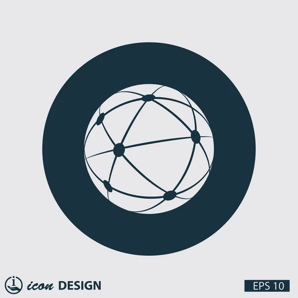 Resumo pictograma do globo —  Vetores de Stock
