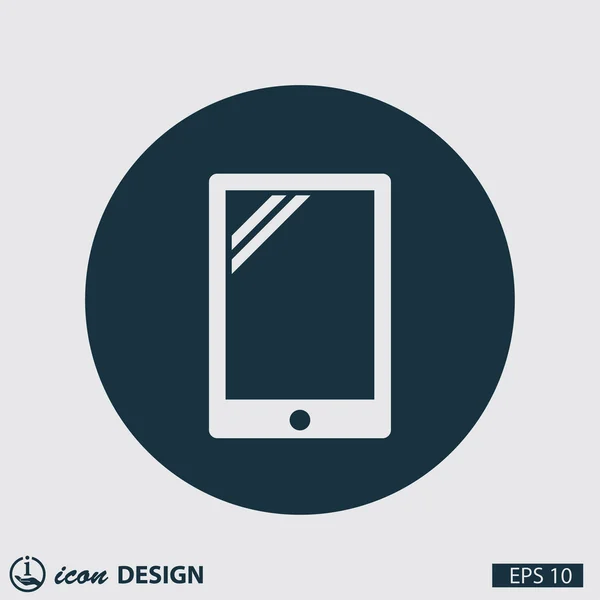 Pictografía del icono de la tableta — Archivo Imágenes Vectoriales