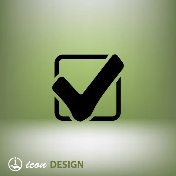 Pictograma do ícone de conceito de marca de seleção — Vetor de Stock