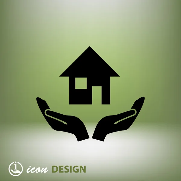 Pictogramme de l'icône concept de la maison — Image vectorielle