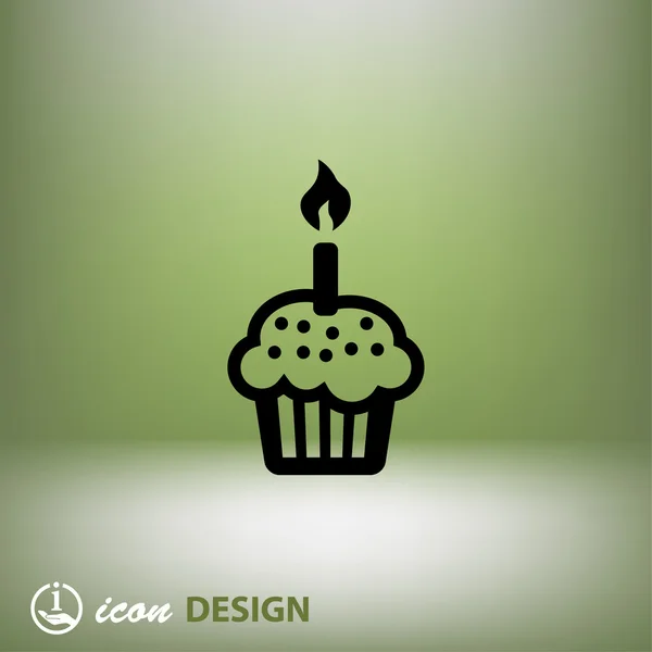 Ikona dort se svíčkou — Stockový vektor