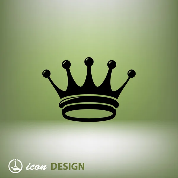 Pictografía del icono del concepto de corona — Vector de stock